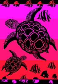 Strandlaken Le Comptoir De La Plage Seychelles Funny Turtle