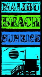 Strandlaken Le Comptoir De La Plage Sunup Malibu Beach