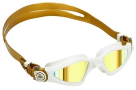 Lunettes de Natation Aqua Sphere Kayenne Small Gold Titanium Mirrored Lens White/Gold