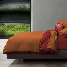 Dekbedovertrek HNL Royal Cotton Uni Terra Rood Percal