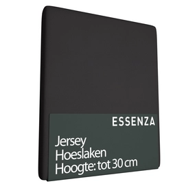 Hoeslaken Essenza Anthracite (Jersey)-Lits-Jumeaux XL (180/200 x 200/210/220 cm)