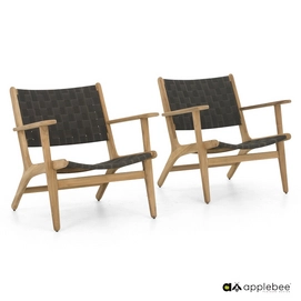 Apple Bee_Luc_LC Lowback_Double_Charcoal_SVLK Teak Natural_Freestanding 01