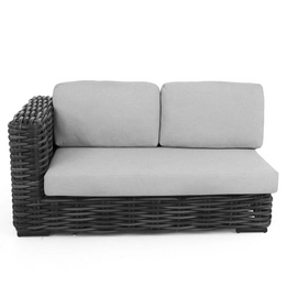 Lounge-Set Modul Applebee Elements XL Black Wash Lounge Sofa Rechts 160 Wicker Black Wash Grey