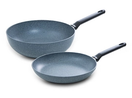 Pannenset BK Granite Koekenpan & Wokpan 28 cm (2-delig)
