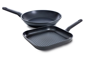 Pannenset BK Easy Induction Koekenpan 28 cm & Grillpan 26 cm (2-delig)