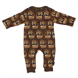 Jumpsuit SNURK Baby Dino Brown