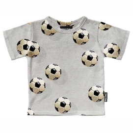 T-Shirt SNURK Baby Fussball Grey-Maat 56
