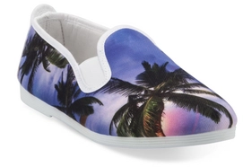 Instapper Flossy Barcelona Purple Tropical Palm Print