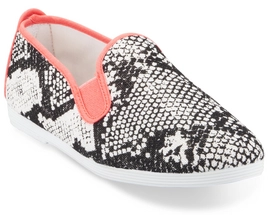 Slipper Damen Flossy Baza Schlangendruck Pink