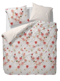 Taies d'oreiller Essenza Bed of Roses Pink Satin de Coton (65 x 65 cm)