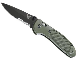 Vouwmes Benchmade Griptilian Olive Drap Serrated