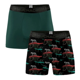 Boxershorts Muchachomalo Solid Print Petrol Kinder (2-teilig)