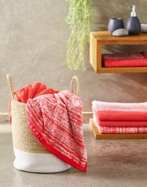 Handdoek Esprit Bloki Red Cayenne Rose