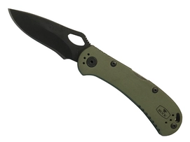 Vouwmes Buck Spitfire OD Green Black Blade