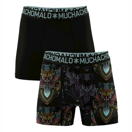Boxershort Muchachomalo Men Shorts Butterflight Print/Black (2-Pack)-M