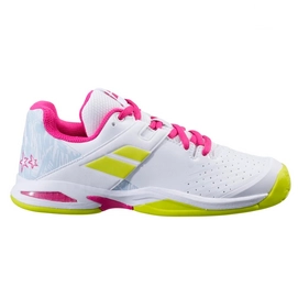 Chaussures de Tennis Babolat Youth Propulse AC White Red Rose-Taille 36