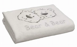 Babydeken Anel Bear and Bear Grey Fleece