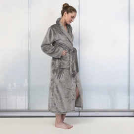 Badjas Heckett & Lane Fleece Lang Glacier Grey