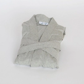 Peignoir Yumeko Jersey White Grey-L/XL