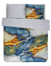 Taies d'oreiller Essenza Banos Blue Satin de Coton (50 x 75 cm)