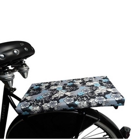 Bagagedragerkussen Bikecap Pillow Grey Blossom With Blue