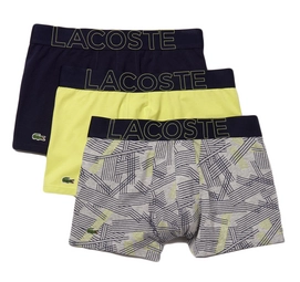 Boxershort Lacoste Men Casual Gevlamd Grijs / Navy Blauw / Felgeel (Set van 3)