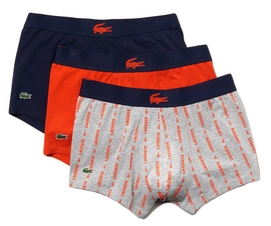 Boxershort Lacoste Men Casual Gevlamd Grijs / Rood / Navy Blauw (Set van 3)