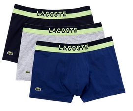Boxershort Lacoste Men Casual Navy Blauw / Gevlamd Grijs / Navy Blauw (Set van 3)
