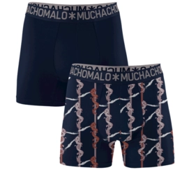 Boxershorts Muchachomalo Solid Print Navy Herren (2-teilig)