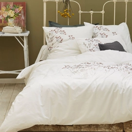 Housse de Couette Sylvie Thiriez Brindilles Brodée Percale