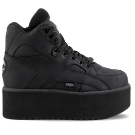 Sneaker Buffalo 1300-6 Negro Nubuk Leather