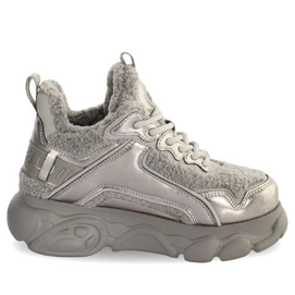 Sneaker Buffalo Women CLD Chai Warm Vegan Nappa Fur Silver Grey