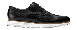 Cole Haan Homme Original Grand Wingtip Oxford Black Leather White