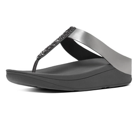 FitFlop Fino Toe-Post Pewter