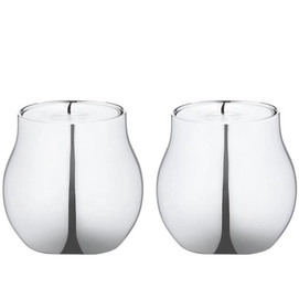 Teelichthalter Georg Jensen Cafu Edelstahl Glänzend (2-teilig)