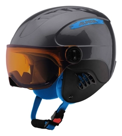 Skihelm Alpina Carat Visor Kids Grey Blue