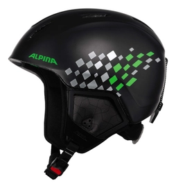 Skihelm Alpina Carat XT Kids Black Green Matt