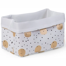 Panier de Rangement Childhome Canvas Mand Gold Dots