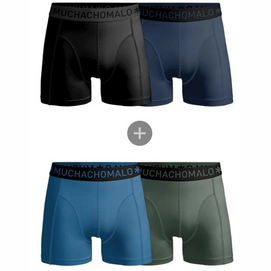 Boxershorts Muchachomalo Mikrofaser Men Black/Blue/Blue/Green (4er-Pack)