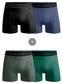 Boxershort Muchachomalo Men Microfiber Black/Blue/Green/Green (4-pack)