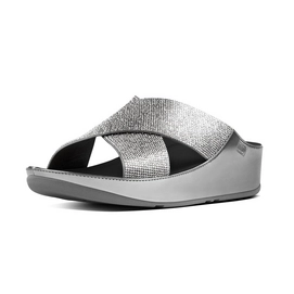 FitFlop Crystall Slide Microfiber Pewter