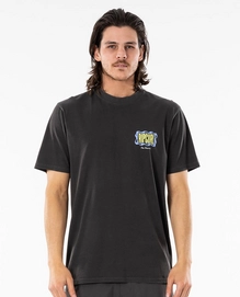 T-Shirt Rip Curl Men Mind Wave Logo Tee Washed Black