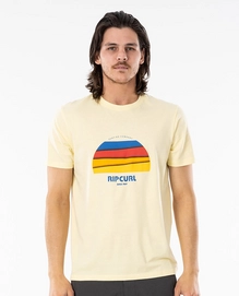 T-Shirt Rip Curl Men Surf Revival Hey Muma Tee Pale Yellow