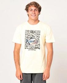 T-Shirt Rip Curl Men Destination Animals SS Pale Yellow