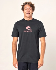 T-Shirt Rip Curl Men Icon Used SS Tee Black