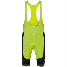 Fietsbroek Odlo Mens Tights Short Suspenders Ceramicool X-Lig Black Acid Lime