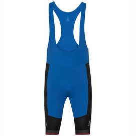 Fietsbroek Odlo Mens Tights Short Suspenders Ceramicool X-Lig Black Energy Blue