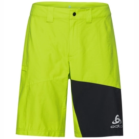 Fietsbroek Odlo Mens Shorts Morzine EleHerent Acid Lime Black