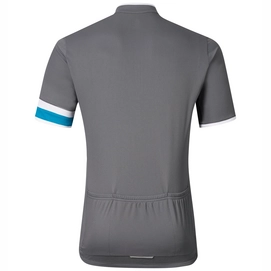Fietsshirt Odlo Mens Stand-Up Collar S/S 1/2 Zip Breeze Steel Grey