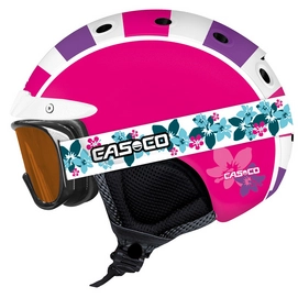Skihelm Casco Mini Pro Pink White Violett
